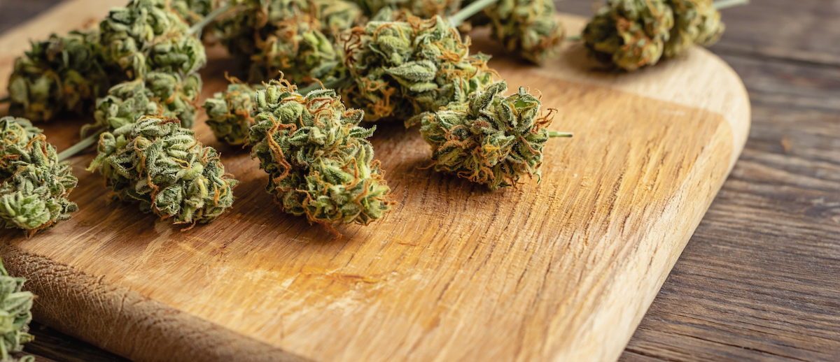 Gen4 a scene of cannabis flowers on a butcher board a-2, 2452541879