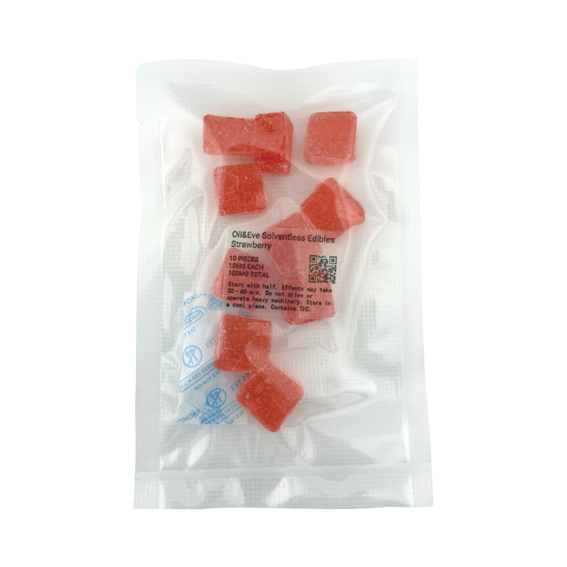 Strawberry 100mg Sativa Gummies Oil&Eve